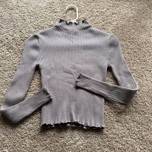 Forever 21 Light Gray Ribbed Sweater